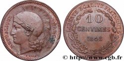 Concours de 10 centimes, essai en cuivre par Rogat, deuxième concours, quatrième revers 1848 Paris VG.3170 var.