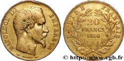 20 francs or Napoléon III, tête nue 1854 Paris F.531/2