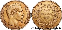20 francs or Napoléon III, tête nue 1857 Paris F.531/12