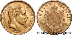 20 francs or Napoléon III, tête laurée 1865 Paris F.532/11
