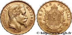 20 francs or Napoléon III, tête laurée 1867 Paris F.532/15