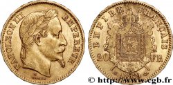 20 francs or Napoléon III, tête laurée, petit BB 1869 Strasbourg F.532/21