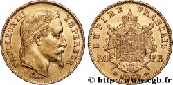 20 francs or Napoléon III, tête laurée, petit BB 1869 Strasbourg F.532/21