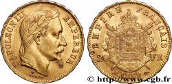 20 francs or Napoléon III, tête laurée, grand BB 1869 Strasbourg F.532/22