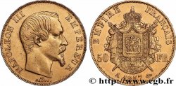 50 francs or Napoléon III, tête nue 1857 Paris F.547/4