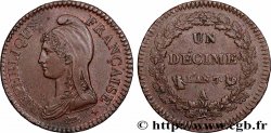 Un décime Dupré, grand module 1799 Paris F.129/24 SUP58 