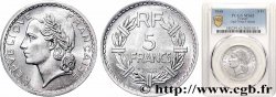5 francs Lavrillier, aluminium, 9 fermé 1948  F.339/14