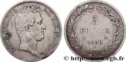 5 francs type Tiolier sans le I, tranche en creux 1830 Paris F.313/1
