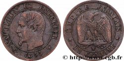 Un centime Napoléon III, tête nue 1855 Lille F.102/25