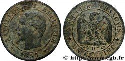 Un centime Napoléon III, tête nue, différent ancre 1855 Lyon F.102/20