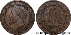 Un centime Napoléon III, tête laurée 1861 Bordeaux F.103/3