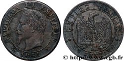 Un centime Napoléon III, tête laurée 1861 Bordeaux F.103/3
