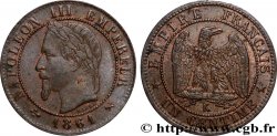 Un centime Napoléon III, tête laurée 1861 Bordeaux F.103/3
