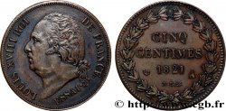 Essai de Cinq centimes en bronze, tranche lisse 1821 Paris VG.2534  AU 