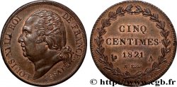 Essai de Cinq centimes en bronze, tranche guillochée 1821 Paris VG.2534  MS 