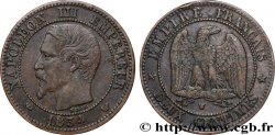 Deux centimes Napoléon III, tête nue 1854 Lille F.107/18