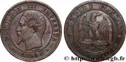 Deux centimes Napoléon III, tête nue 1854 Marseille F.107/17