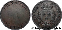 Épreuve de 5 francs Louis XVIII, par Tiolier 1814 Paris Maz.763 a
