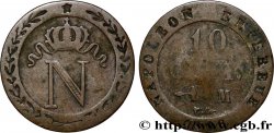 10 cent. à l&nbsp;N couronnée 1808 Toulouse F.130/7