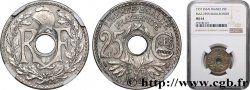 Essai 25 centimes Lindauer en maillechort, ESSAI en creux 1937  GEM.78 1 SPL64 NGC