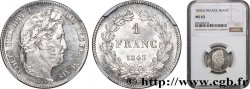 1 franc Louis-Philippe, couronne de chêne 1843 Paris F.210/90 SPL63 NGC