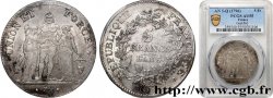 5 francs Union et Force, Union serré, seulement gland extérieur 1797 Perpignan F.288/27 AU55 PCGS