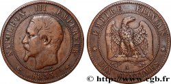 Dix centimes Napoléon III, tête nue 1855 Paris F.133/20