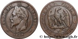 Dix centimes Napoléon III, tête laurée 1862 Bordeaux F.134/9