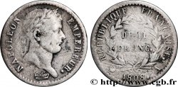Demi-franc Napoléon Ier tête laurée, République française 1808 Paris F.177/2