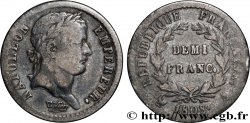 Demi-franc Napoléon Ier tête laurée, République française 1808 Paris F.177/2