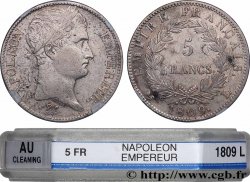 5 francs Napoléon Empereur, Empire français 1809 Bayonne F.307/8