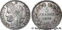 5 francs Cérès, sans légende 1870 Paris F.332/1