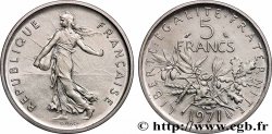 Piéfort argent de 5 francs Semeuse 1971 Paris GEM.154 P2