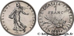 Piéfort Argent de 1 franc Semeuse 1981 Pessac GEM.104 P2