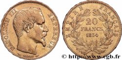 20 francs or Napoléon III, tête nue 1854 Paris F.531/2