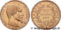 20 francs or Napoléon III, tête nue 1855 Paris F.531/4