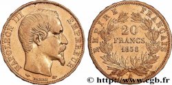 20 francs or Napoléon III, tête nue 1858 Paris F.531/13