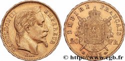 20 francs or Napoléon III, tête laurée 1863 Strasbourg F.532/7