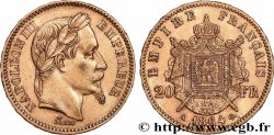 20 francs or Napoléon III, tête laurée 1864 Paris F.532/8