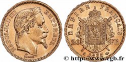 20 francs or Napoléon III, tête laurée 1865 Paris F.532/11