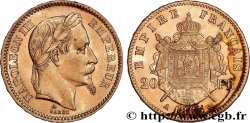 20 francs or Napoléon III, tête laurée 1865 Paris F.532/11