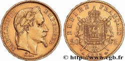 20 francs or Napoléon III, tête laurée 1865 Paris F.532/11