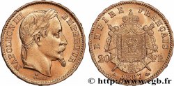20 francs or Napoléon III, tête laurée 1867 Paris F.532/15