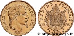 20 francs or Napoléon III, tête laurée 1868 Strasbourg F.532/19