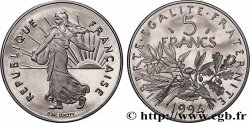 5 francs Semeuse, nickel, différent dauphin, BE (Belle Épreuve) 1994 Pessac F.341/29 var.