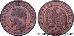 Un centime Napoléon III, tête nue 1857 Lyon F.102/35