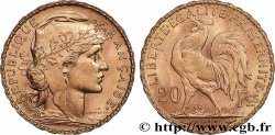 20 francs or Coq, Liberté Égalité Fraternité 1912 Paris F.535/6