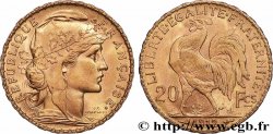 20 francs or Coq, Liberté Égalité Fraternité 1912 Paris F.535/6