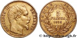 5 francs or Napoléon III tête nue, petit module 1855 Paris F.500A/2