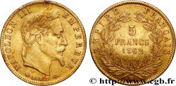 5 francs or Napoléon III, tête laurée 1862 Strasbourg F.502/2